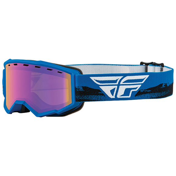 Fly Racing Youth Focus Snow Goggles Blue/Black Amber Lens